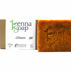 Gleam natural vegan exfoliant soap