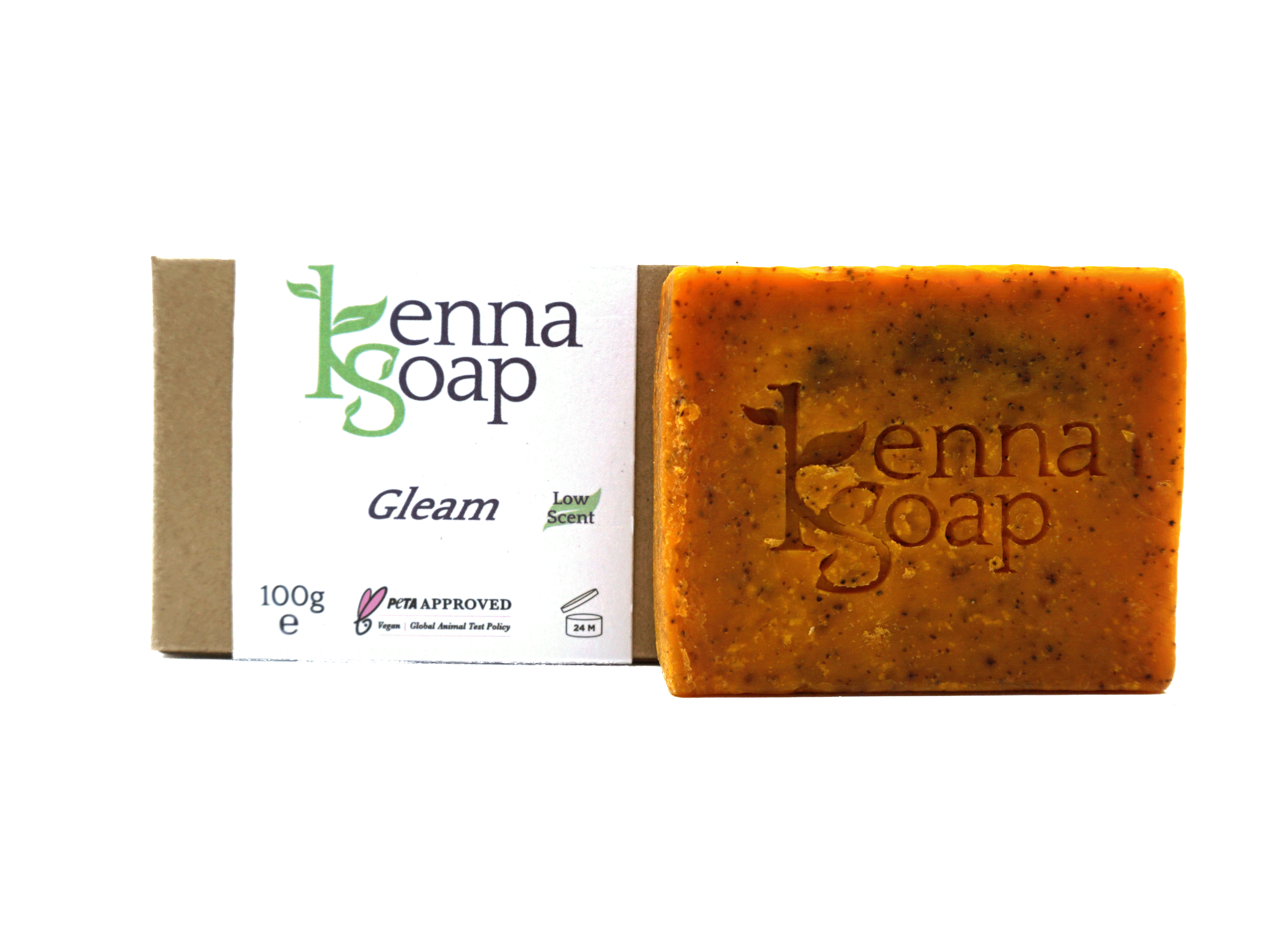 Gleam natural vegan exfoliant soap